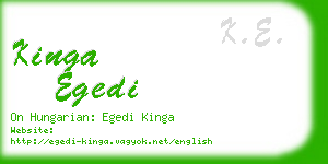 kinga egedi business card